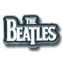 THE BEATLES ビートルズ (7月 映画 『ザ・ビートルズの軌跡』 公開 ) - DROP T LOGO(WHITE) / メタル・ピンバッジ / バッ...
