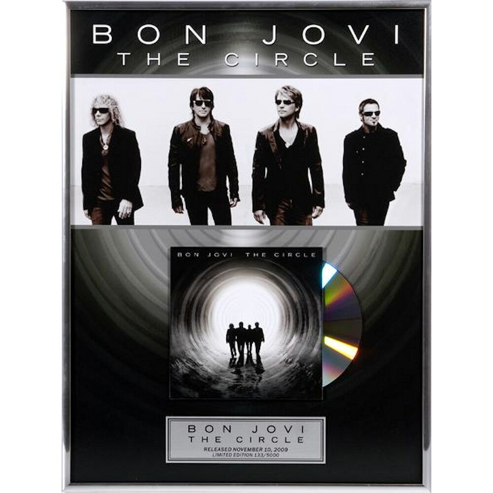 BON JOVI ボン・ジョヴィ (4月公式ドキュメンタリー配信開始 ) - The Circle / GOLD CD / インテリア額 【公式 / オフィシャル】