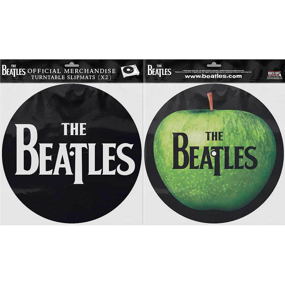 THE BEATLES ザ・ビートルズ - DROP T LOGO & APPLE / 2枚セット / スリップマット 【公式 / オフィシャル】