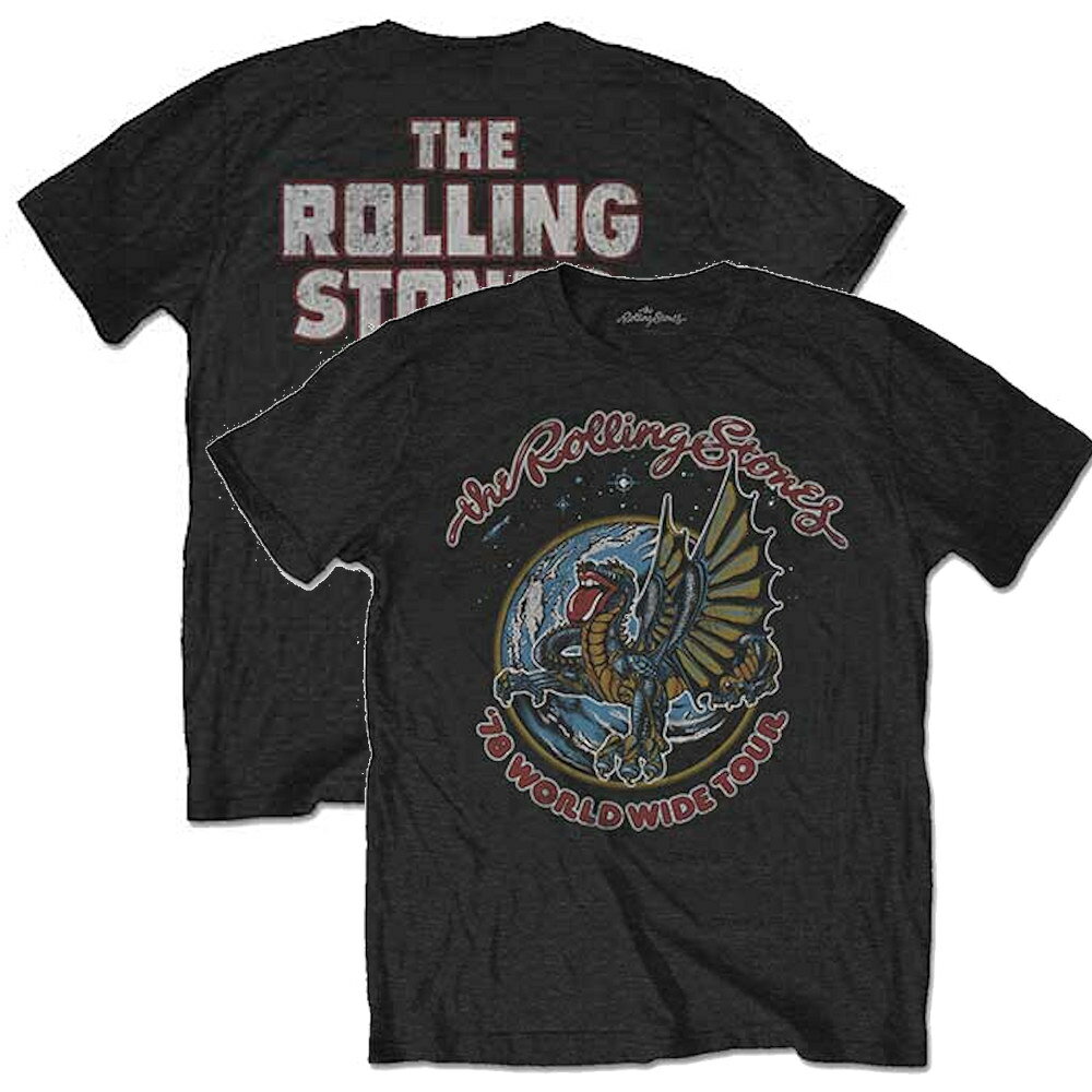 ROLLING STONES ローリングストーンズ (ブライアンジョーンズ追悼55周年 ) - DRAGON '78 / バックプリントあり / Tシャツ / メンズ 【公式 / オフィシャル】