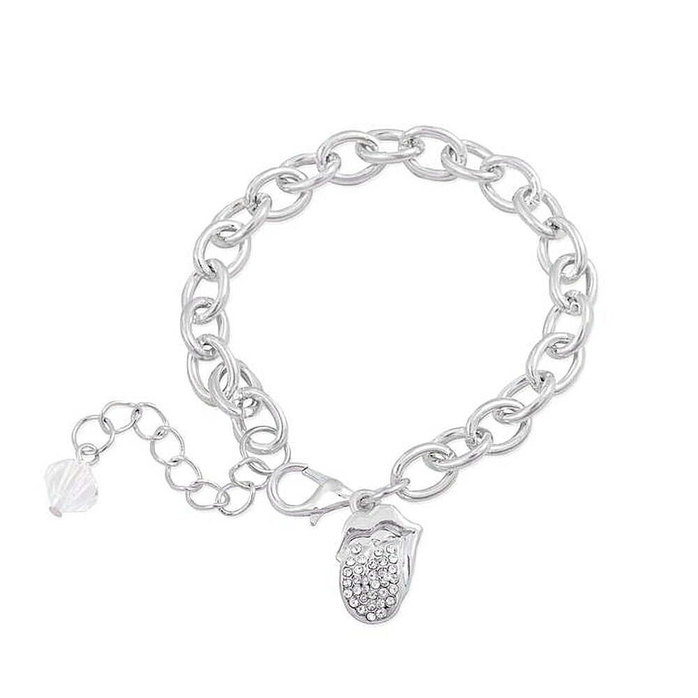 ROLLING STONES ローリングストーンズ ( ブライアンジョーンズ追悼55周年 ) - Crystal Tongue Charm Bracelet / ブレスレット 【 公式 / オフィシャル 】