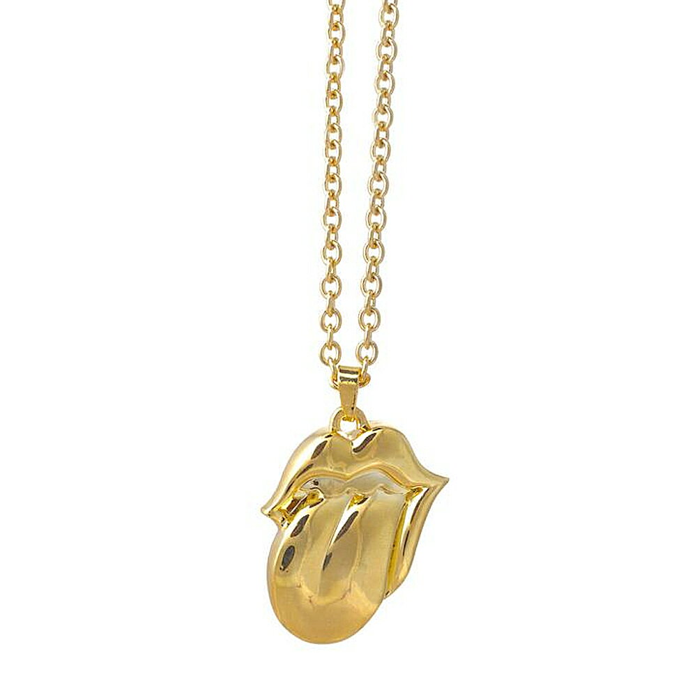 ROLLING STONES ローリングストーンズ ( ブライアンジョーンズ追悼55周年 ) - Gold Tongue Necklace / ネックレス 【 公式 / オフィシャル 】