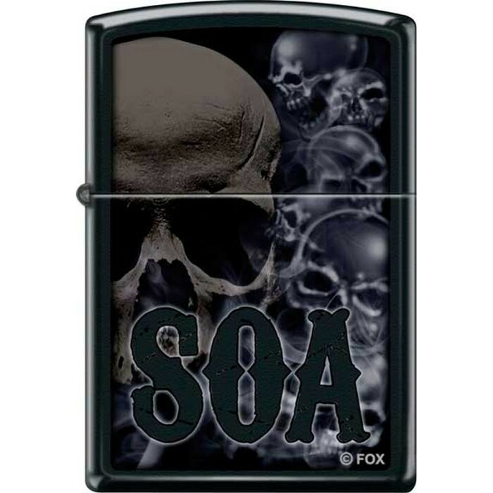 SON'S OF ANARCHY サンオブアナーキー - BLACK MATTE ZIPPO / ライター 【公式 / オフィシャル】