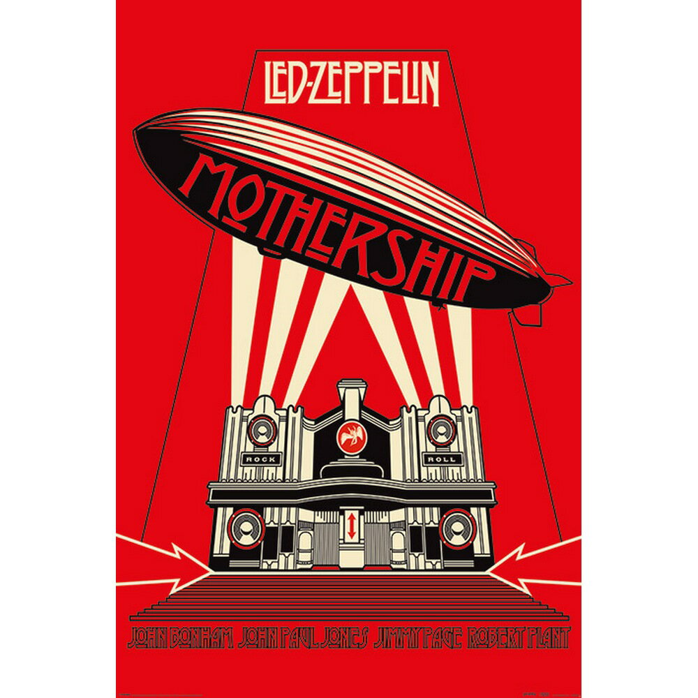 LED ZEPPELIN レッドツェッペリン (デビュー55周年記念 ) - Mothership Red / ポスター 【公式 / オフィシャル】