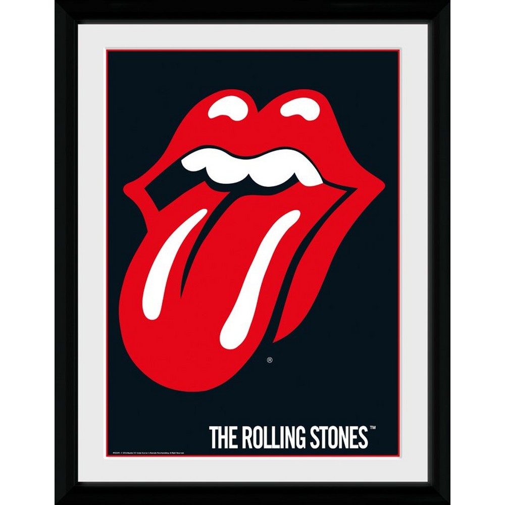 ROLLING STONES ローリングストーンズ (ブライアンジョーンズ追悼55周年 ) - Lips / インテリア額 【公式 / オフィシャル】