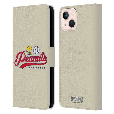 PEANUTS スヌーピー (70周年記念 ) - Woodstock Baseball 2 レザー手帳型 / iPhoneケース 【公式 / オフィシャル】