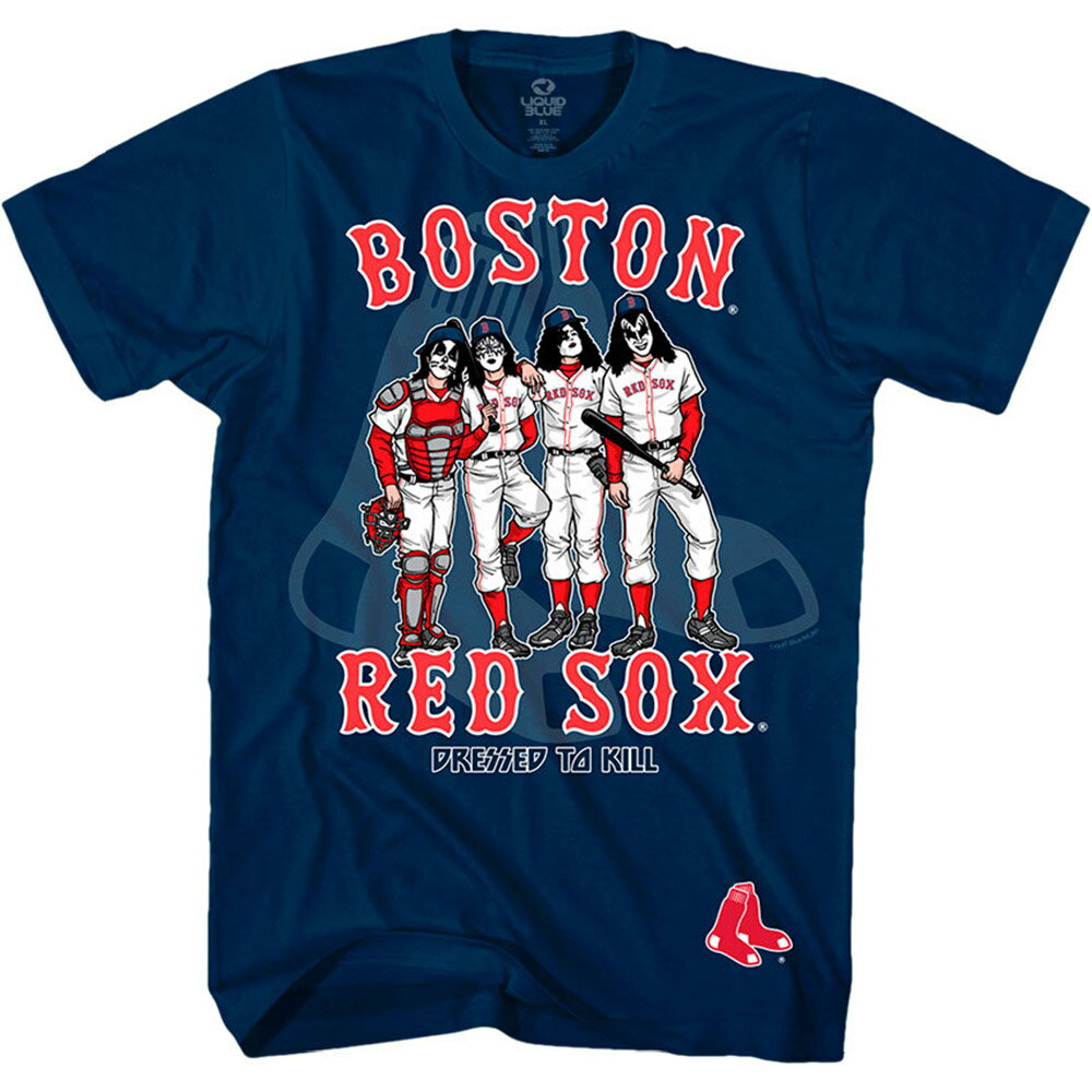 KISS キッス (ジーンシモンズ生誕75周年 ) - Boston Red Sox Dressed to Kill / Tシャツ / メンズ 