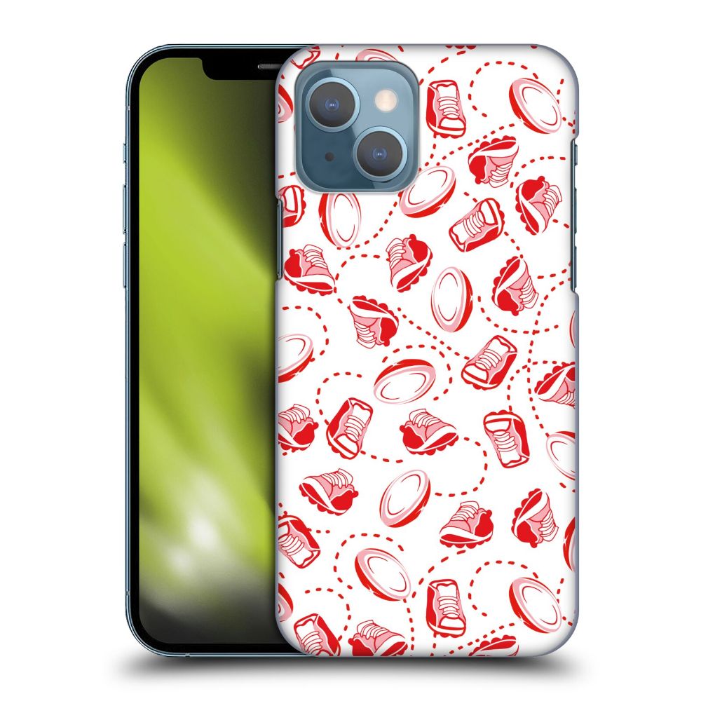 ENGLAND RUGBY ラグビーイングランド - Ball And Shoes Pattern ハード case / Apple iPhoneケース 【公式 / オフィシャル】