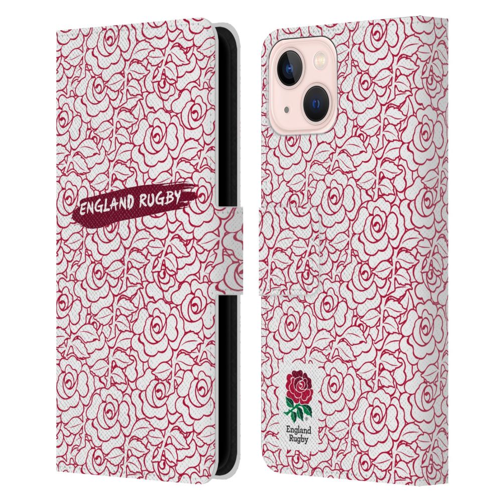 ENGLAND RUGBY Or[COh - Red Outline Rose U[蒠^ / Apple iPhoneP[X y / ItBVz