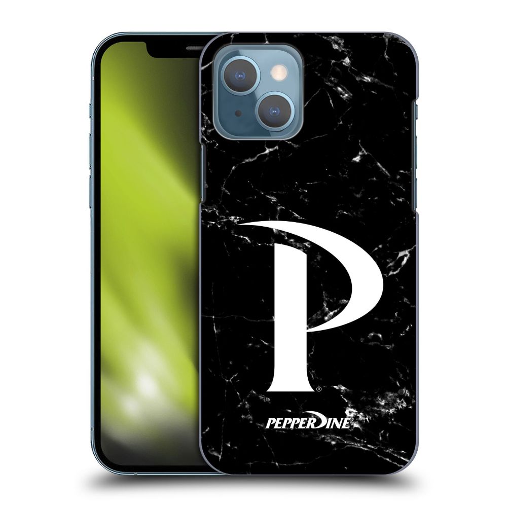 PEPPERDINE UNIVERSITY ペパーダイン大学 - Black And White Marble ハード case / Apple iPhoneケース 【公式 / オフィシャル】
