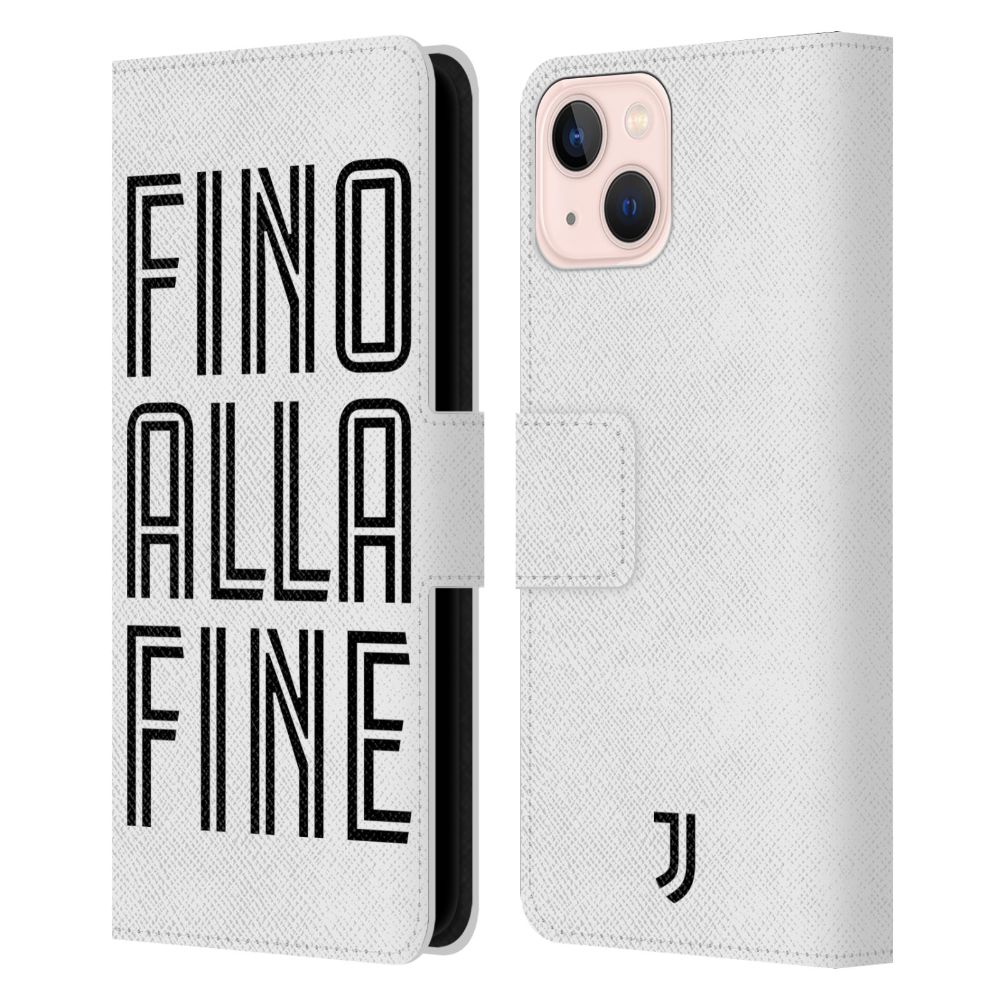 JUVENTUS FC ユヴェントスFC - Fino Alla Fine White レザー手帳型 / Apple iPhoneケース 