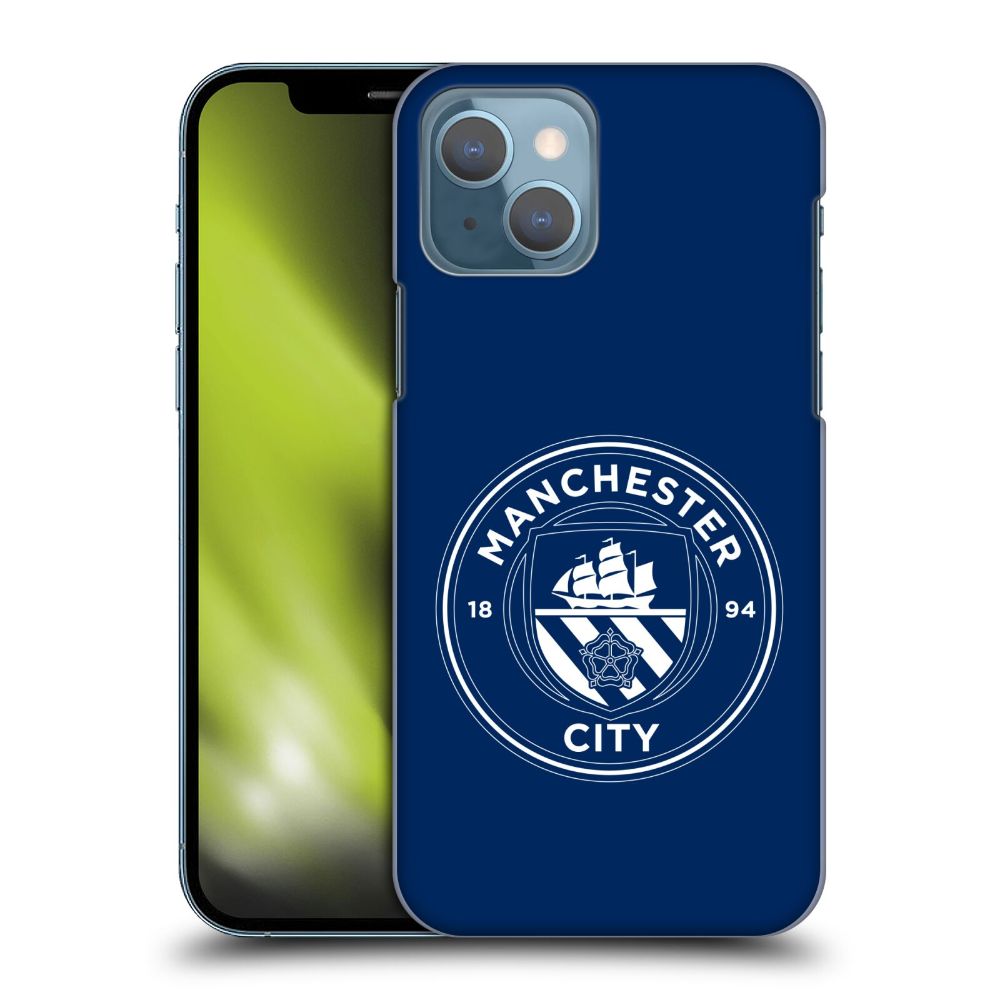 MANCHESTER CITY FC マンチェスターシティFC - Obsidian White Outline ハード case / Apple iPhoneケース 