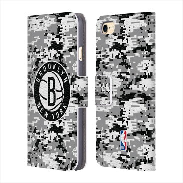 BROOKLYN NETS（NBA） ブルックリンネッツ - Digital Camouflage レザー手帳型 / iPhoneケース 【公式 / オフィシャル】