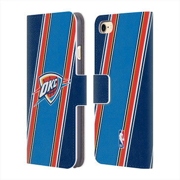 OKLAHOMA CITY THUNDER（NBA） オクラホマシティサンダー - Stripes レザー手帳型 / iPhoneケース 【公式 / オフィシャル】