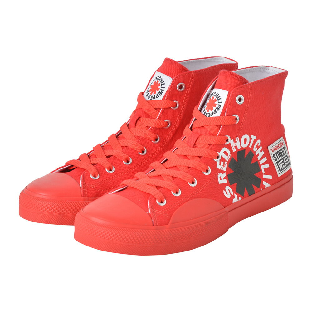 ビジョン RED HOT CHILI PEPPERS レッチリ (5月来日 ) - Canvas HI RHCP Red / VISION STREET WEAR（ブランド） / スニーカー / レディース 【公式 / オフィシャル】