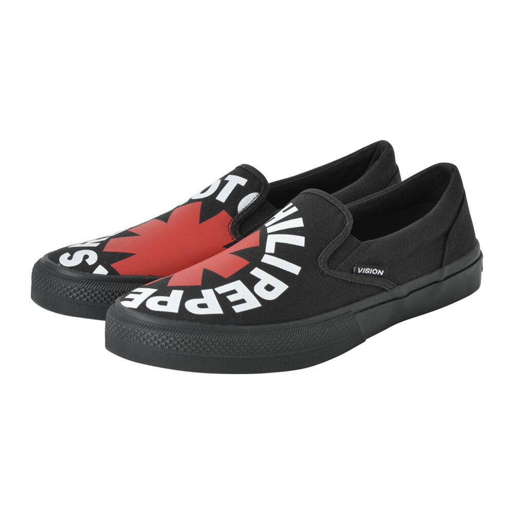 ビジョン RED HOT CHILI PEPPERS レッチリ (5月来日 ) - CANVAS SLIP-ON RHCP Black / VISION STREET WEAR（ブランド） / スニーカー / レディース 【公式 / オフィシャル】