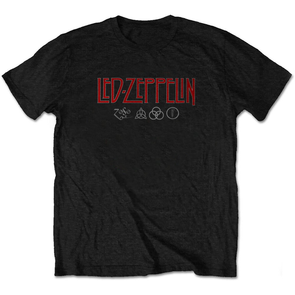 LED ZEPPELIN レッドツェッペリン デビュー55周年記念 - Logo & Symbols Tシャツ メンズ 公式 オフィシャル 