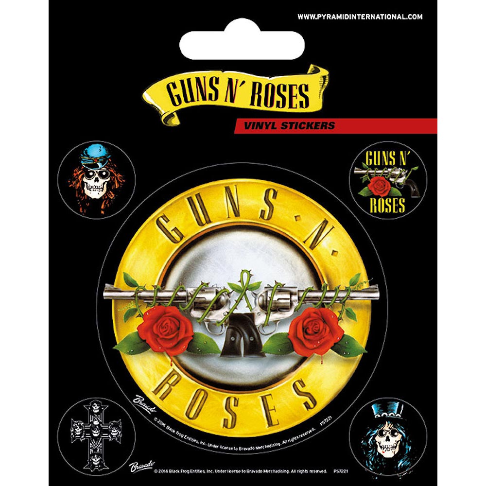 GUNS N ROSES ガンズアンドローゼズ - Bullet Logo Vinyl Sticker / ステッカー 【公式 / オフィシャル】