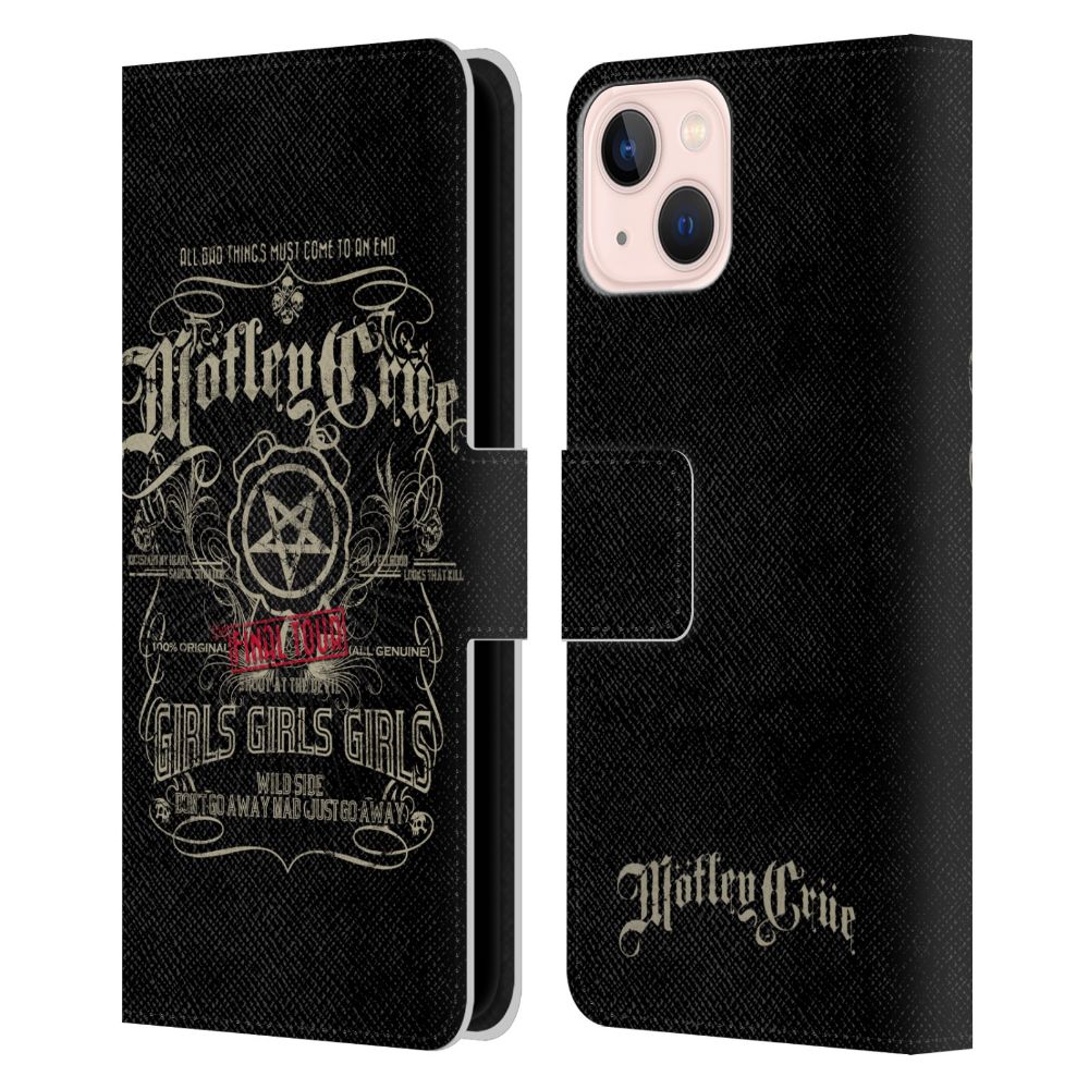 樂天商城 - MOTLEY CRUE モトリークルー (結成 45周年 ) - Tours / Girls Girls Girls レザー手帳型 / Apple iPhoneケース 【公式 / オフィシャル】