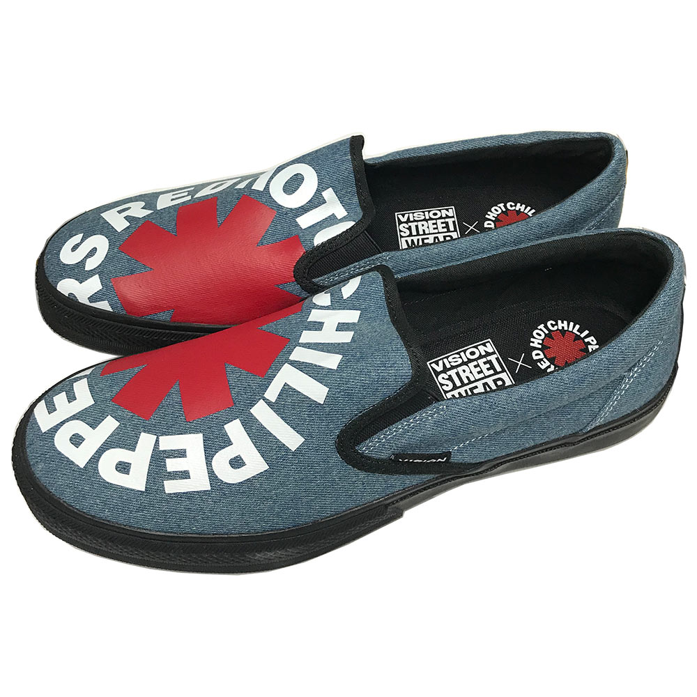 ビジョン RED HOT CHILI PEPPERS レッチリ (5月来日 ) - CANVAS SLIP-ON RHCP DENIM / VISION STREET WEAR（ブランド） / スニーカー / レディース 【公式 / オフィシャル】