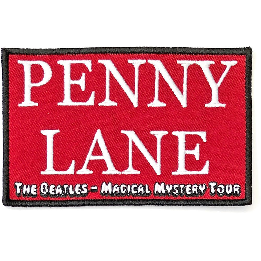 THE BEATLES ザ・ビートルズ (ABBEY ROAD発売55周年記念 ) - Penny Lane Red / SONG TITLES / ワッペン 【公式 / オフィシャル】