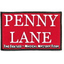 THE BEATLES ザ ビートルズ (ABBEY ROAD発売55周年記念 ) - Penny Lane Red / SONG TITLES / ワッペン 【公式 / オフィシャル】