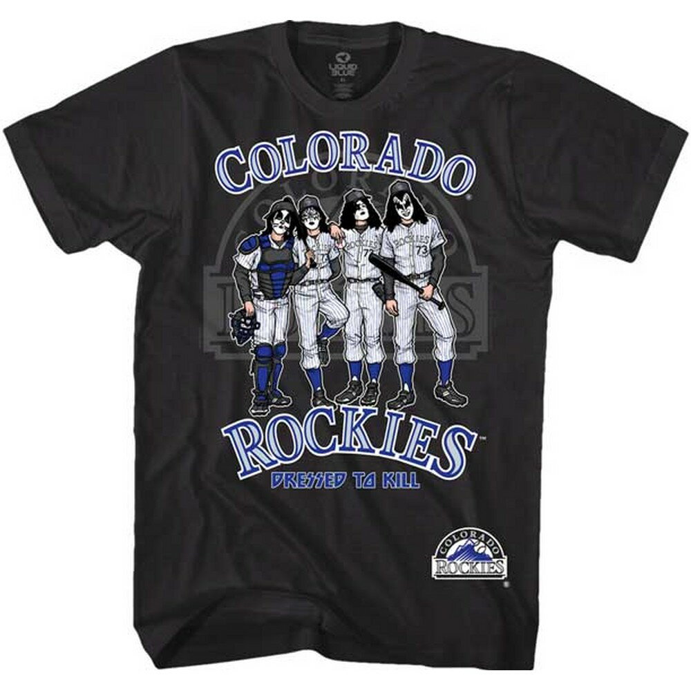 KISS キッス (ジーンシモンズ生誕75周年 ) - COLORADO ROCKIES KISS DRESSED TO KILL / Tシャツ / メンズ 