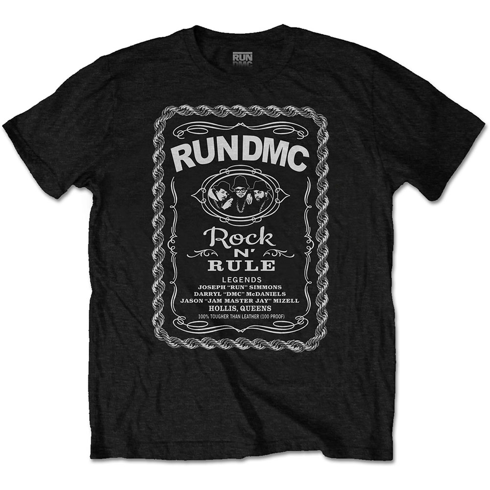 RUN DMC ランディーエムシー - Rock N 039 Rule Whiskey Label / Tシャツ / メンズ 【公式 / オフィシャル】