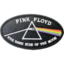 PINK FLOYD ピンクフロイド (シド映画5月公開 ) - Dark Side of the Moon Oval Black Border / ワッペン 【公式 / オフィシャル】