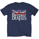 THE BEATLES ザ ビートルズ (ABBEY ROAD発売55周年記念 ) - Drop T Logo Vintage Flag / Tシャツ / メンズ 【公式 / オフィシャル】