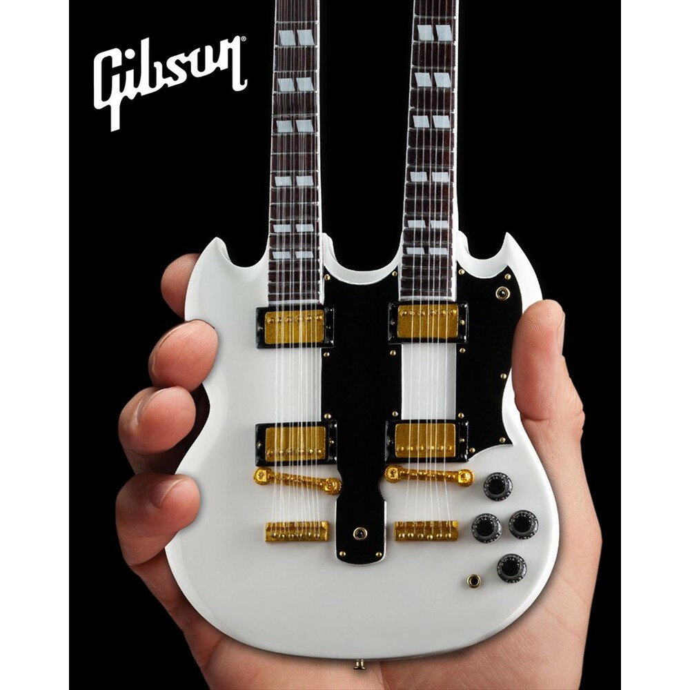GIBSON ギブソン - SG EDS-1275 Doubleneck White / ミニチュア楽器 【 公式 / オフィシャル 】
