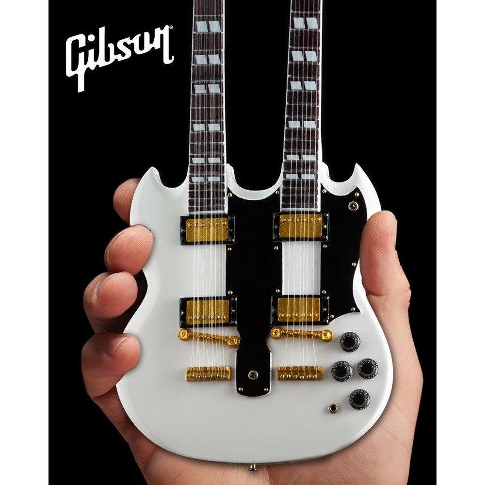 【 クーポン で最大10%OFF】 GIBSON ギブソン - SG EDS-1275 Doubleneck White / ミニチュア楽器 【公式 / オフィシャル】