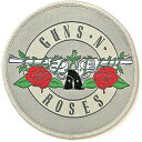 GUNS N ROSES ガンズアンドローゼズ - Silver Circle Logo / ワッペン 