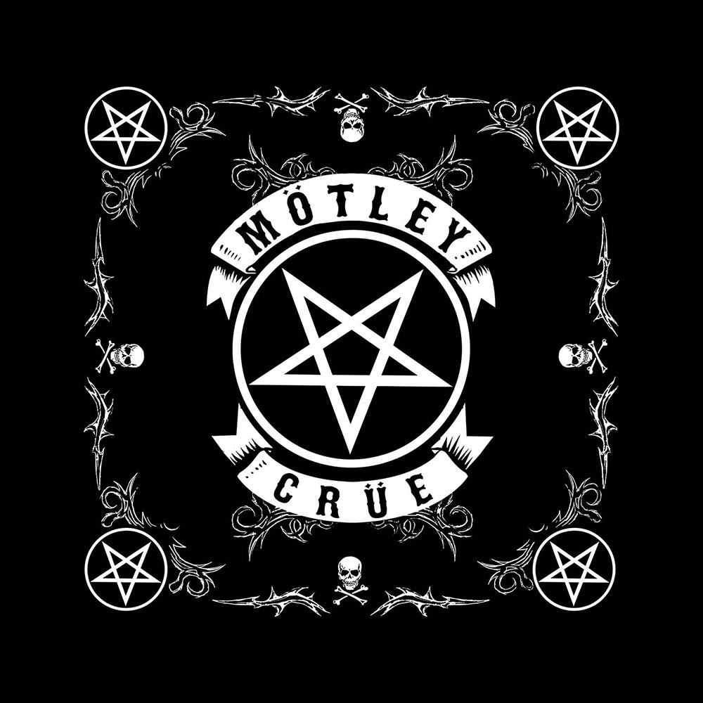 MOTLEY CRUE モトリークルー - Pentagram / バンダナ 【公式 / オフィシャル】