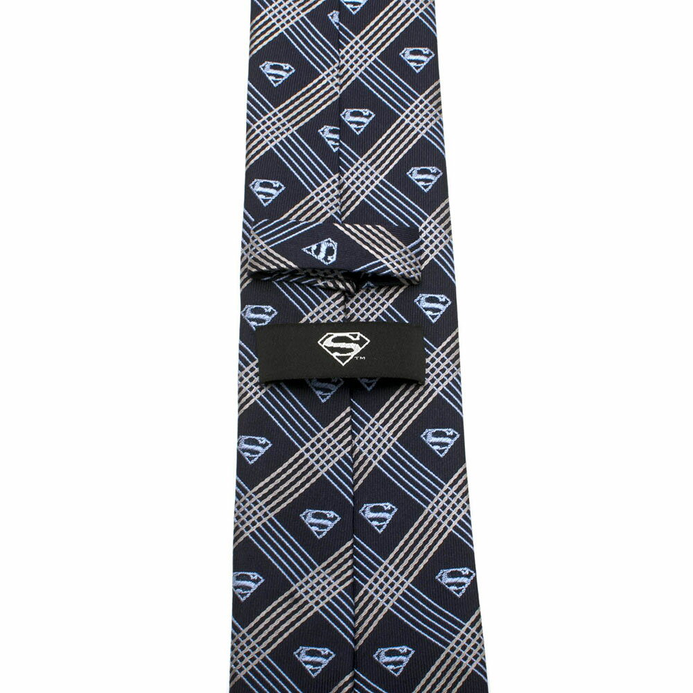 SUPERMAN スーパーマン - Shield Navy Plaid Tie / ネクタイ / メンズ 【公式 / オフィシャル】