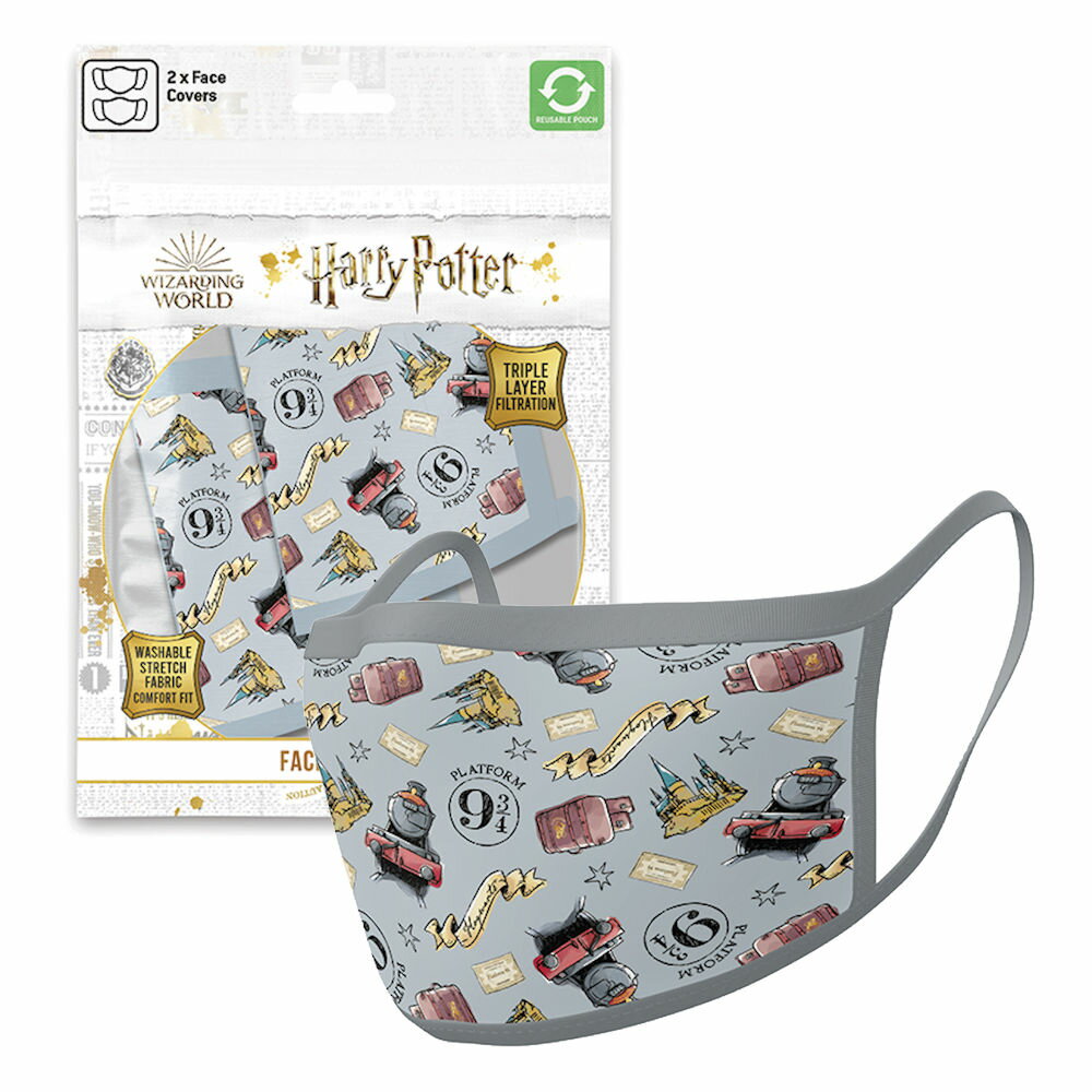 HARRY POTTER ハリーポッター - Hogwarts Express 2枚セット / ファッション マスク 【公式 / オフィシャル】