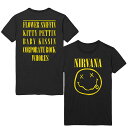 NIRVANA ニルヴァーナ (カートコバーン追悼30周年 ) - Flower Sniffin / バックプリントあり / Tシャツ / メンズ 