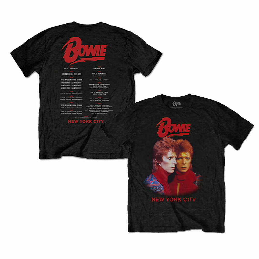 DAVID BOWIE デヴィッド・ボウイ - New York City / バックプリントあり / Tシャツ / メンズ 