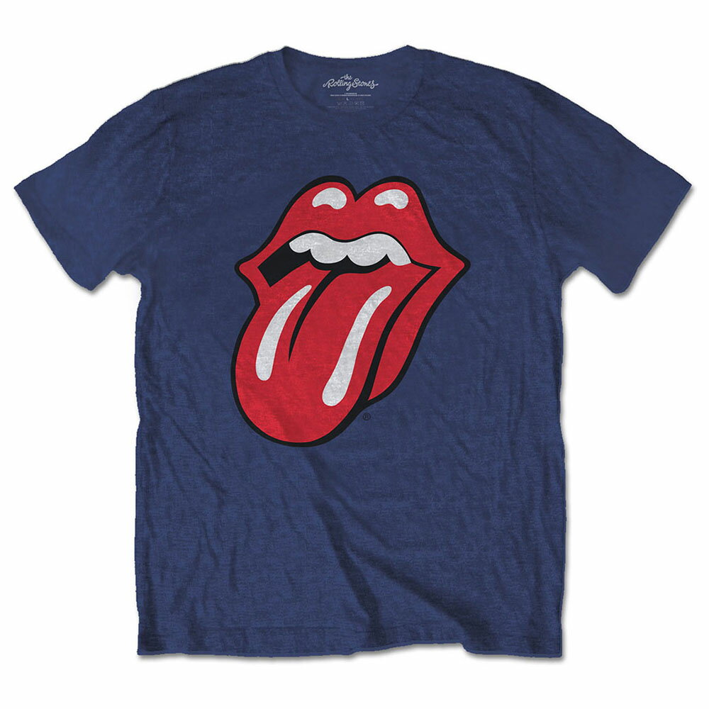 ROLLING STONES ローリングストーンズ (ブライアンジョーンズ追悼55周年 ) - Classic Tongue / Navy / Tシャツ / キッズ 【公式 / オフィシャル】