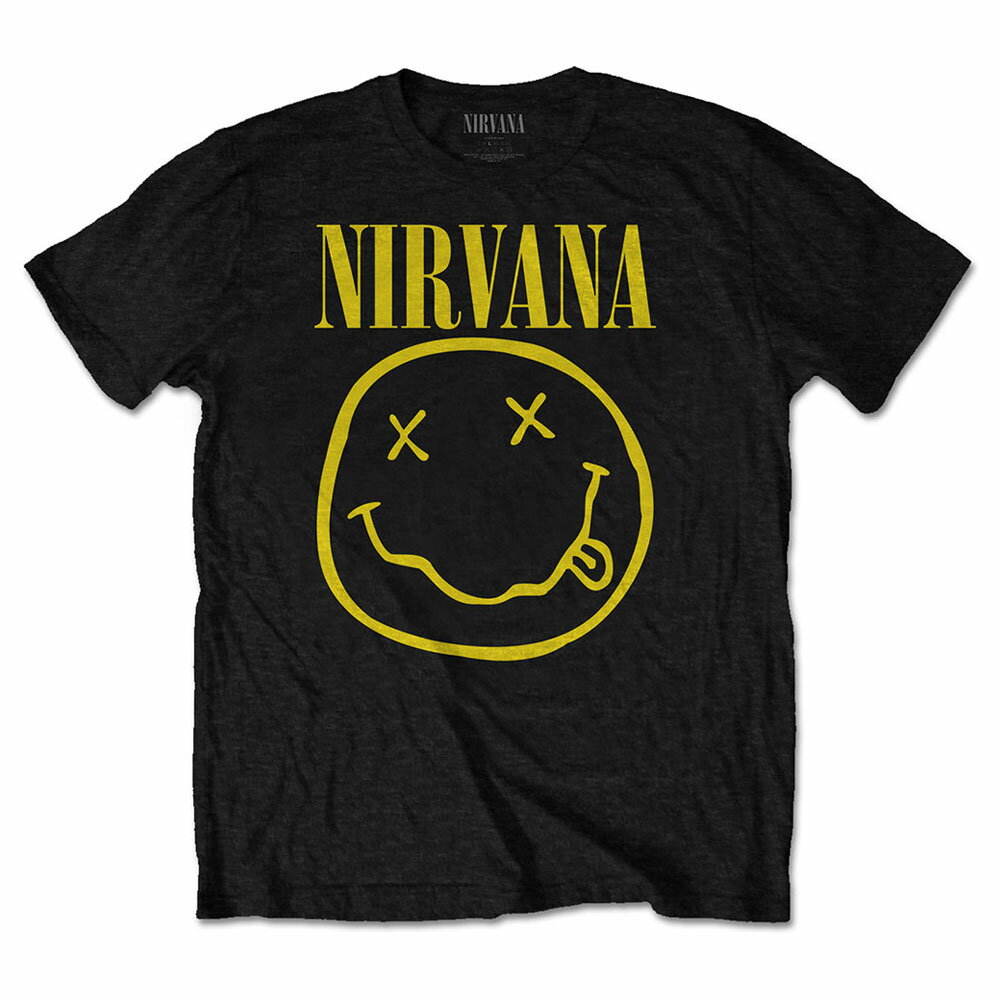 NIRVANA ニルヴァーナ (カートコバーン追悼30周年 ) - Yellow Happy Face / Tシャツ / メンズ 【公式 / オフィシャル】