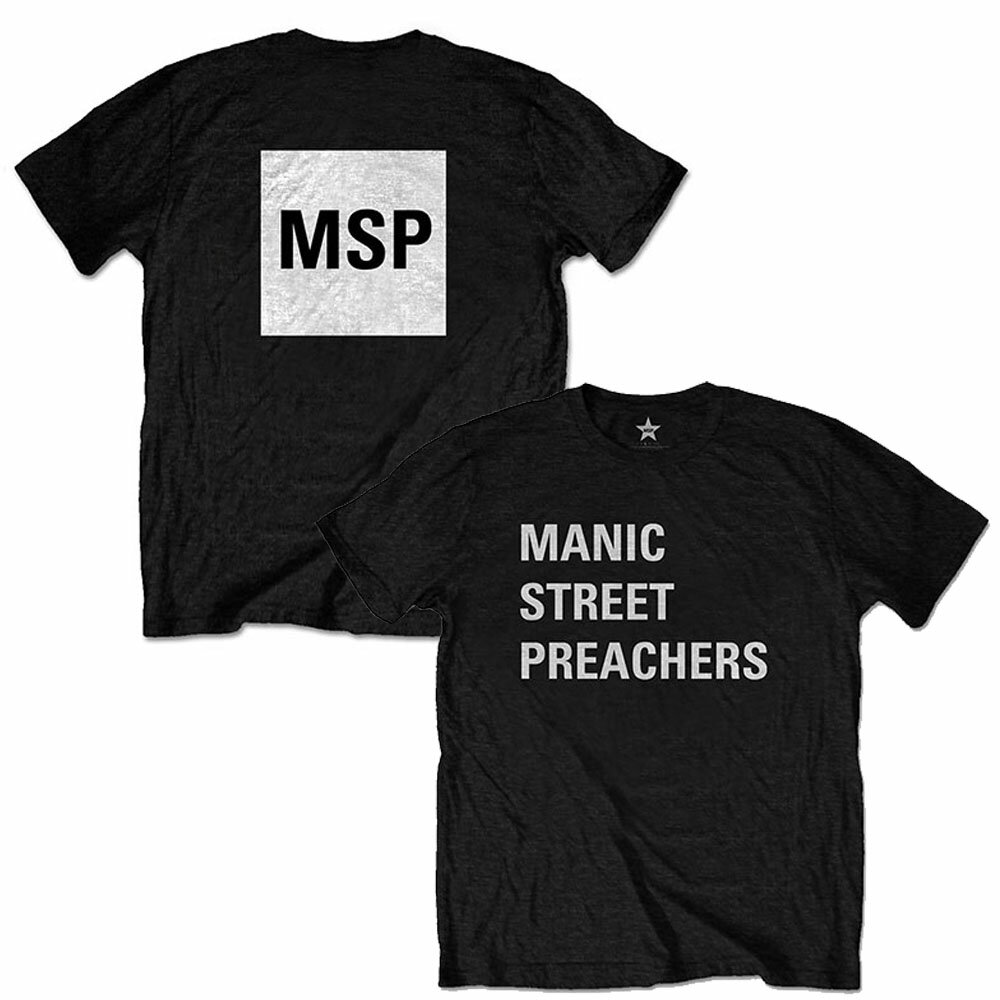 MANIC STREET PREACHERS マニックストリートプリーチャーズ (2023年11月来日決定 ) - Block Logo / バックプリントあり / Tシャツ / メンズ 