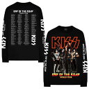 KISS キッス (ジーンシモンズ生誕75周年 ) - End Of The Road Tour / バック アームプリントあり / 長袖 / Tシャツ / メンズ 【公式 / オフィシャル】