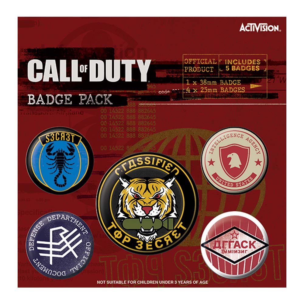CALL OF DUTY コールオブデューティ (『Call of Duty: Black Ops 6』 発売発表 ) - Black Ops Cold War / Top Secret / バッジ 【公式 / オフィシャル】