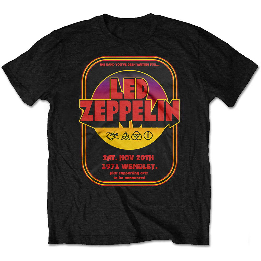 LED ZEPPELIN レッドツェッペリン (デビュー55周年記念 ) - 1971 Wembley / Tシャツ / メンズ 【公式 / オフィシャル】