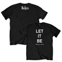 THE BEATLES ザ ビートルズ (ABBEY ROAD発売55周年記念 ) - Let It Be / バックプリントあり / Tシャツ / メンズ 【公式 / オフィシャル】