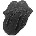 ROLLING STONES ローリングストーンズ (ブライアンジョーンズ追悼55周年 ) - Classic Tongue Black / ワッペン 【公式 / オフィシャル】