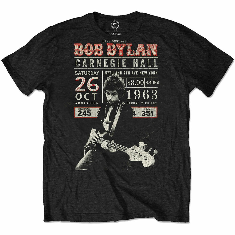 BOB DYLAN ボブディラン - Carnegie Hall '63 / ECO-TEE / Tシャツ / メンズ 