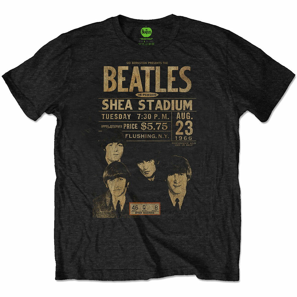 THE BEATLES ザ・ビートルズ (ABBEY ROAD発売55周年記念 ) - Shea '66 / ECO-TEE / Tシャツ / メンズ 【公式 / オフィシャル】