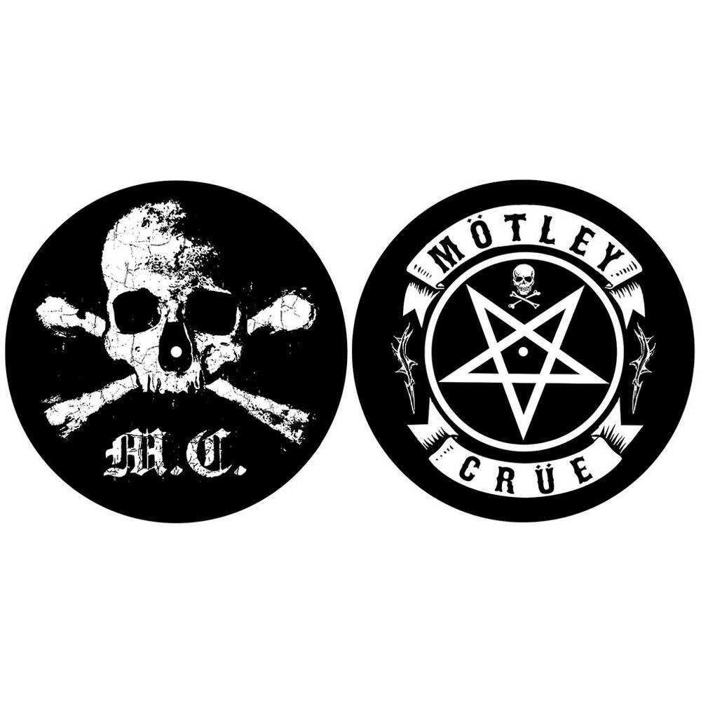 MOTLEY CRUE モトリークルー - Skull / Pentagram / 2枚セット / スリップマット 【公式 / オフィシャル】