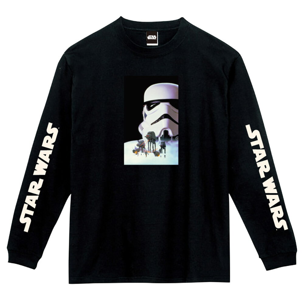 STAR WARS スターウォーズ - 蓄光ロゴロングスリーブTシャツ(ストームトルーパー) / ブラック / 長袖 / 限定商品 / Tシャツ / メンズ 【公式 / オフィシャル】